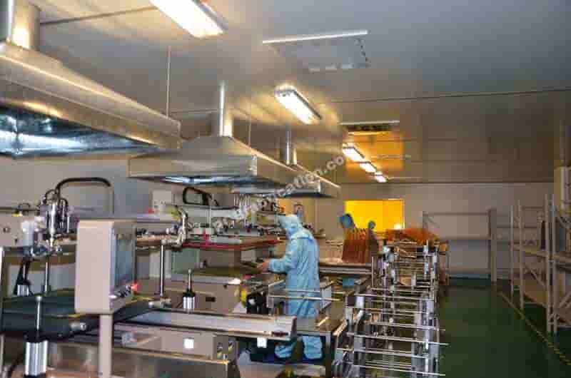 Automated PCB fabrication line inside our factory